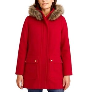 J.Crew Red Chateau Parka Wool-blend Coat 6